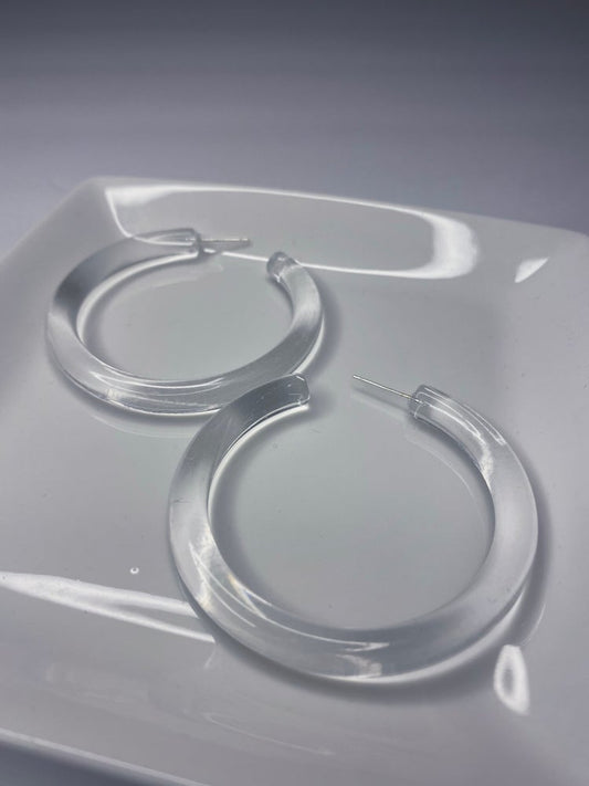 Transparent Hoop Earrings